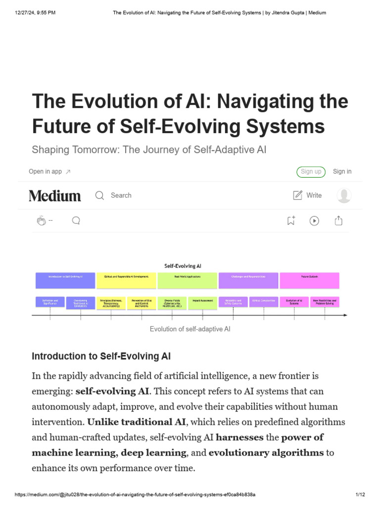 The Evolution of AI - Navigating The Future of Self-Evolving Systems ...