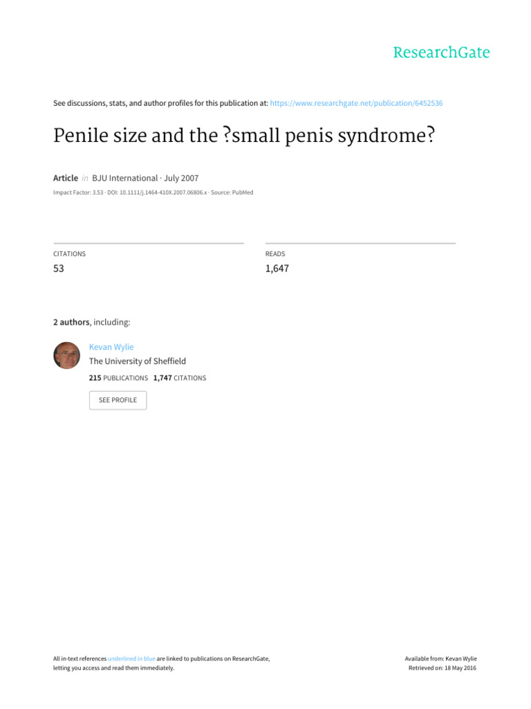 penile growth research PDF Cognitive Behavioral Therapy Psychology