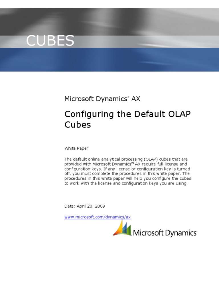 Configure Default Cubes | PDF | Microsoft Sql Server | Databases