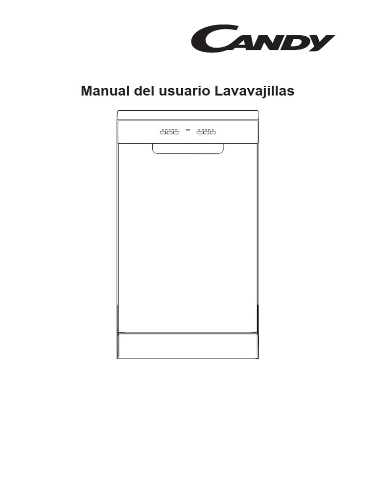 Manual de Usuario Lavavajillas Candy | PDF | Lavavajillas | Enchufes y ...