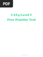 CAT4 Practice Test with Solutions | PDF | Matrix (Mathematics)