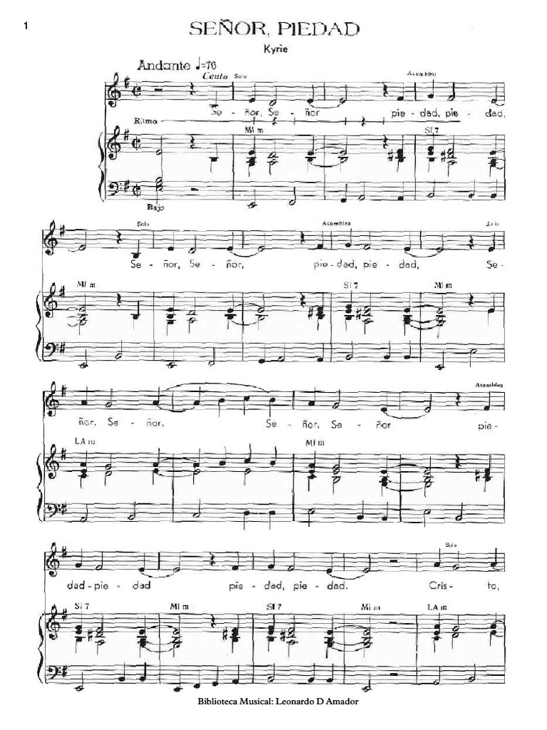 Misa Rítmica - Partitura Órgano | PDF