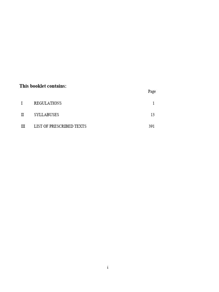 ISC Examination Regulations and Syllabuses | PDF | Science