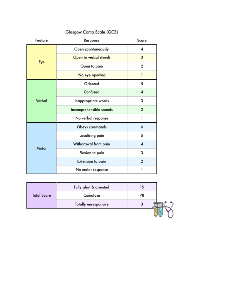 Glasgow Coma Scale Explained | PDF