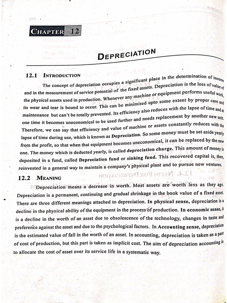 Depreciation Module 4 Pdf