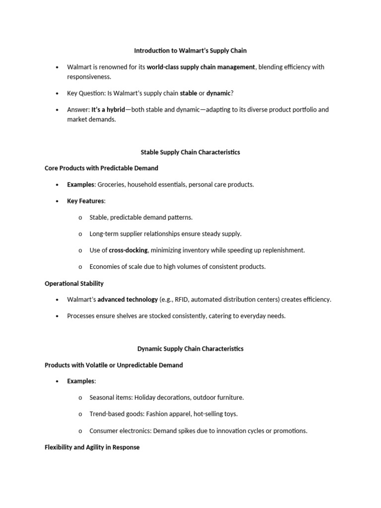 Walmart Drafts | PDF | Supply Chain | Logistics