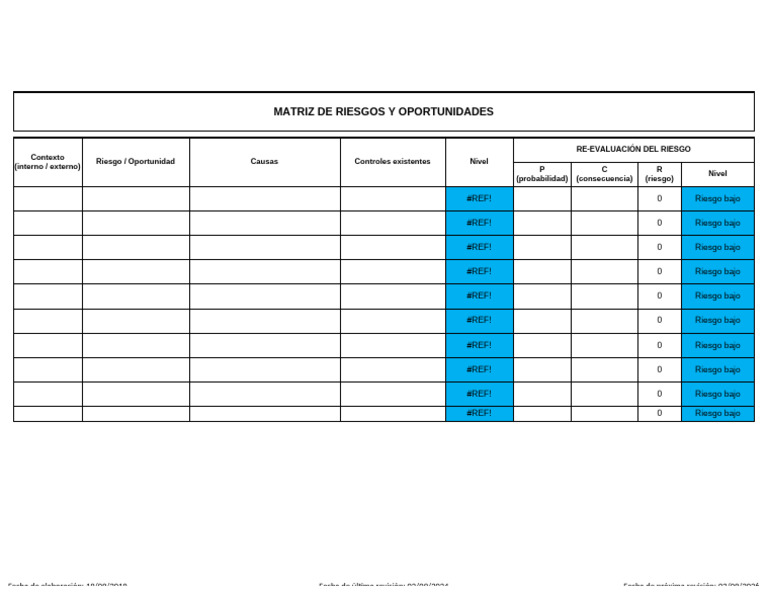 Matriz de Riesgos y Oportunidades | PDF