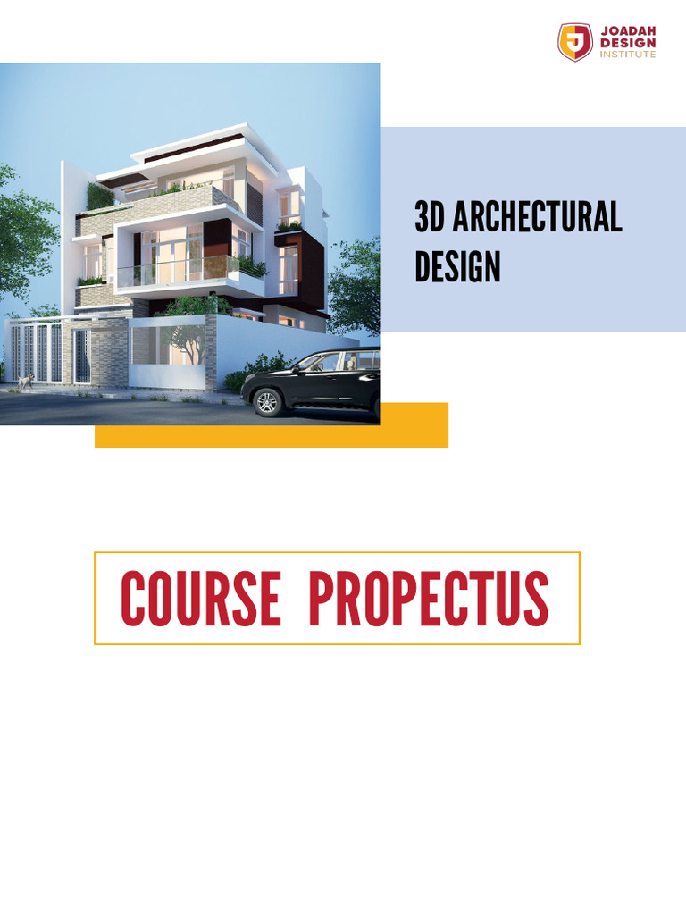 3D Architectural Design Course Outline | PDF | Autodesk Revit | Computing