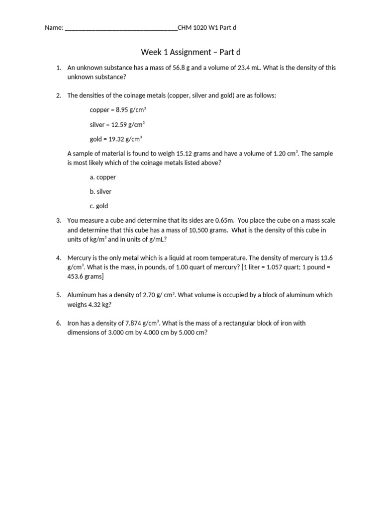 Week+1+Assignment+Part+d | PDF