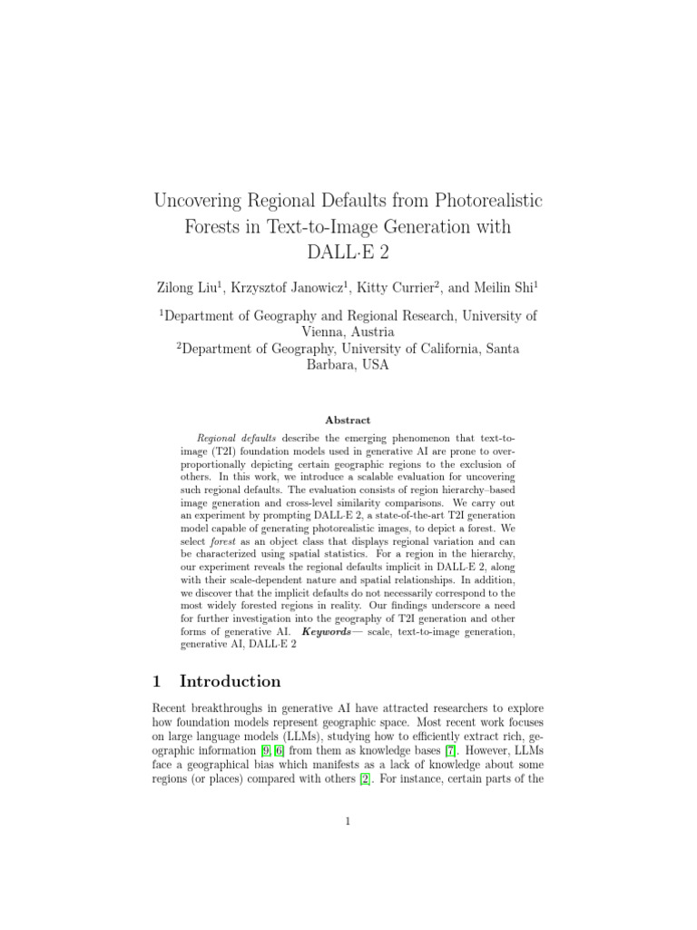 Uncovering Regional Defaults from Photorealistic Forest in text to ...