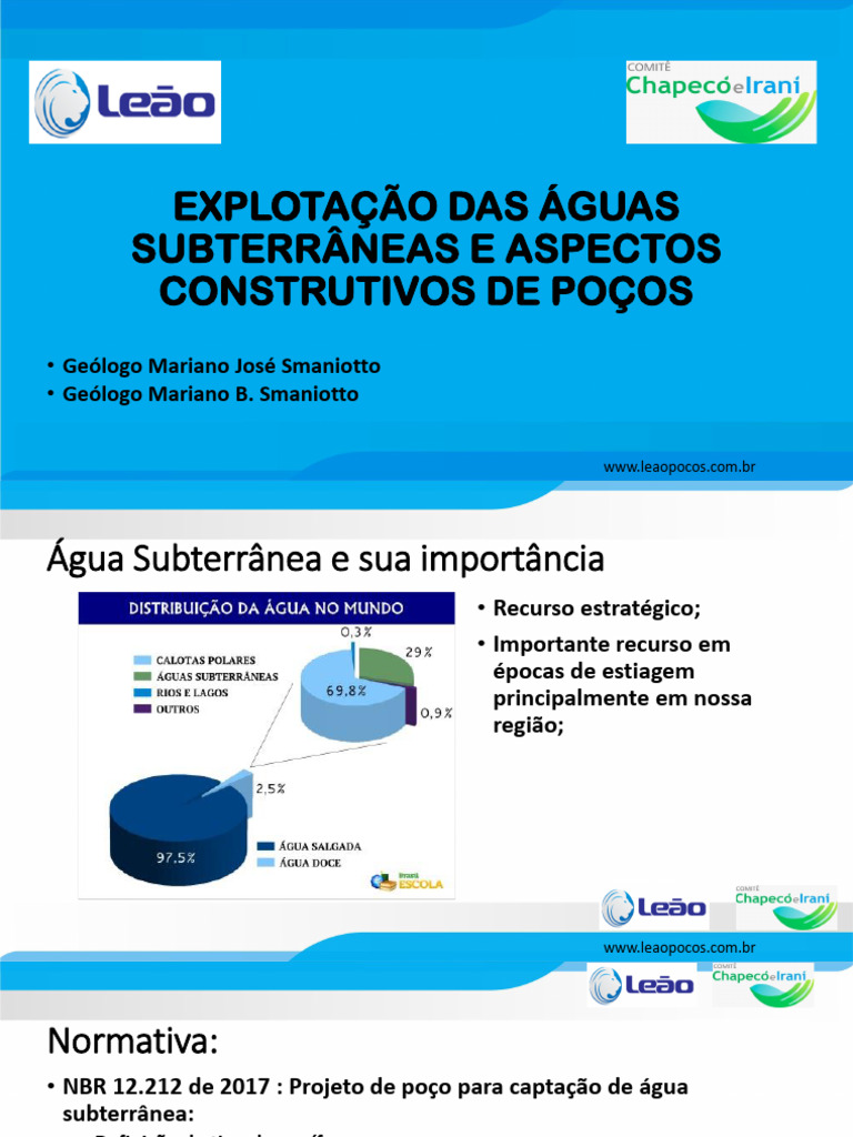 Poços de Água Subterrânea: Construção e Manutenção | PDF | Aquífero ...