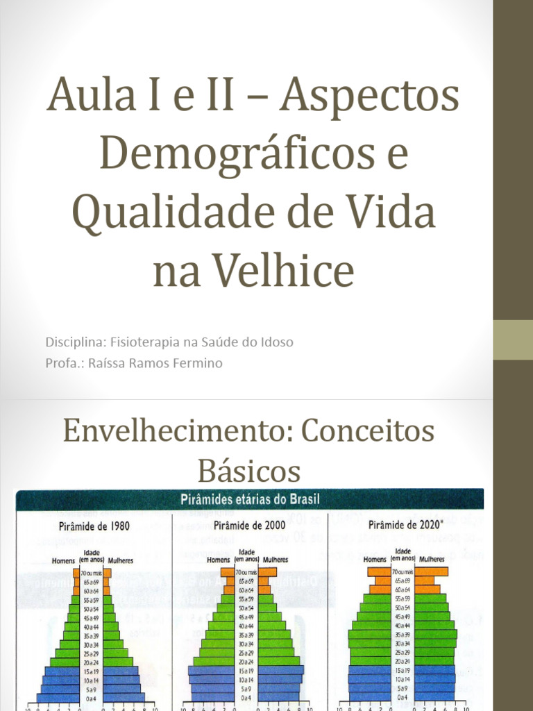 Demografia e Qualidade de Vida na Velhice | PDF | Envelhecimento ...