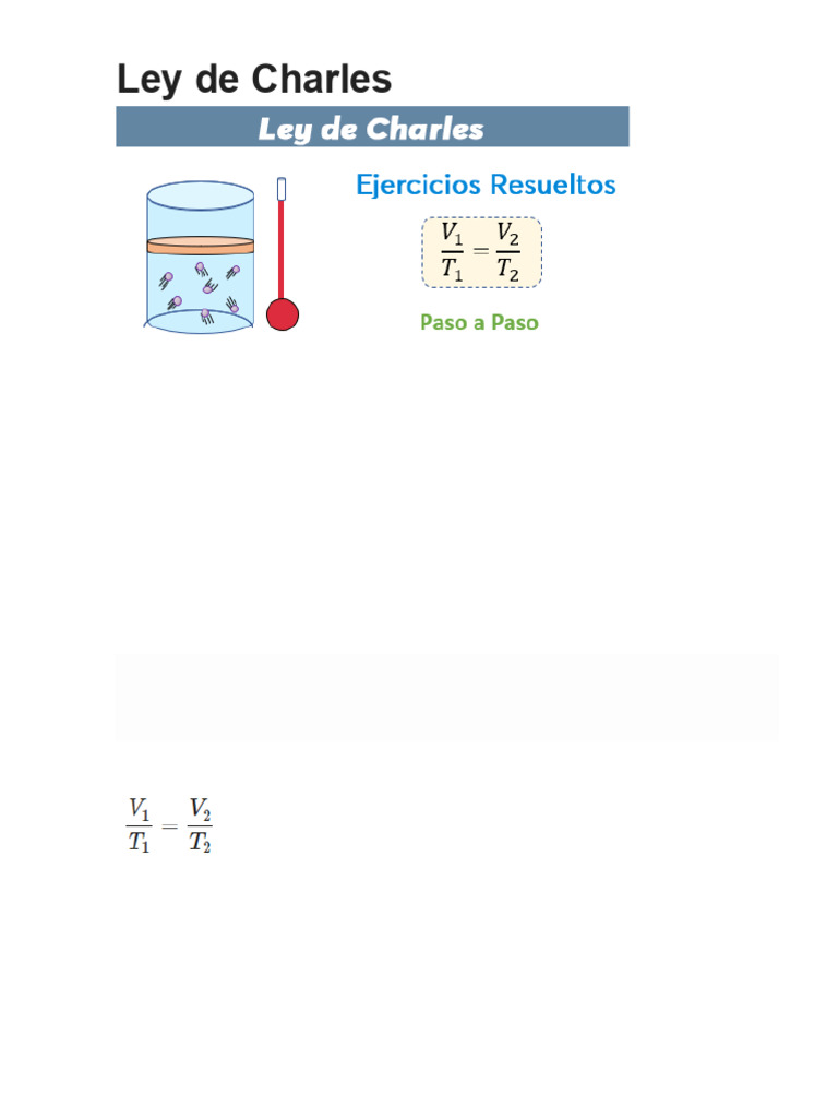 Ley de Charles Tema | PDF | Gases | Temperatura