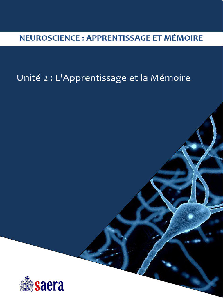 Neurosciences : Apprentissage et Mémoire | PDF | Mémoire | Apprentissage