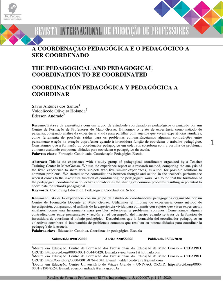 Formação de Coordenadores Pedagógicos | PDF | Pedagogia | Aprendizado