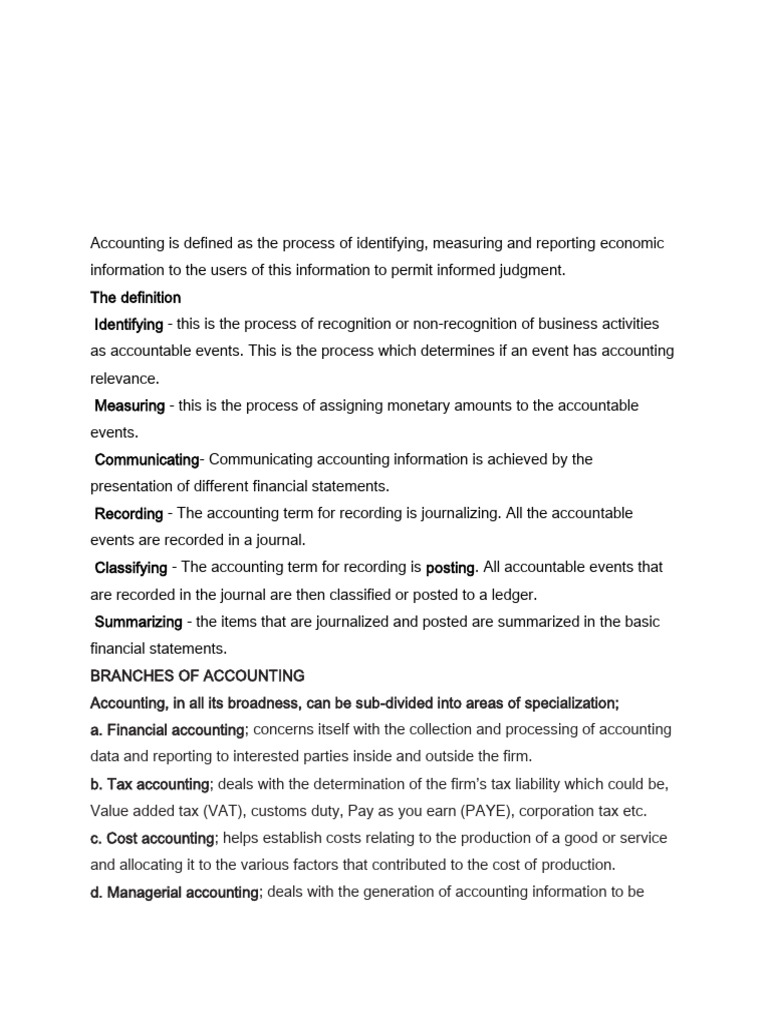 Introduction to Accounting Basics | PDF | Balance Sheet | Financial ...