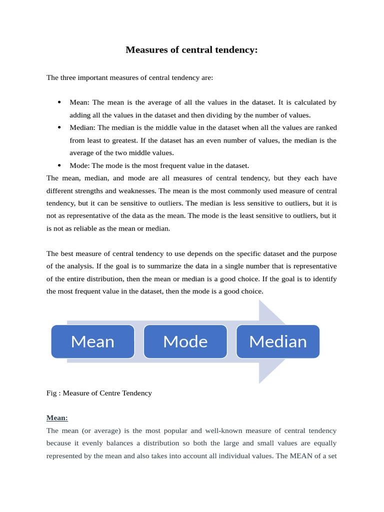 Measures of Central Tendency | PDF