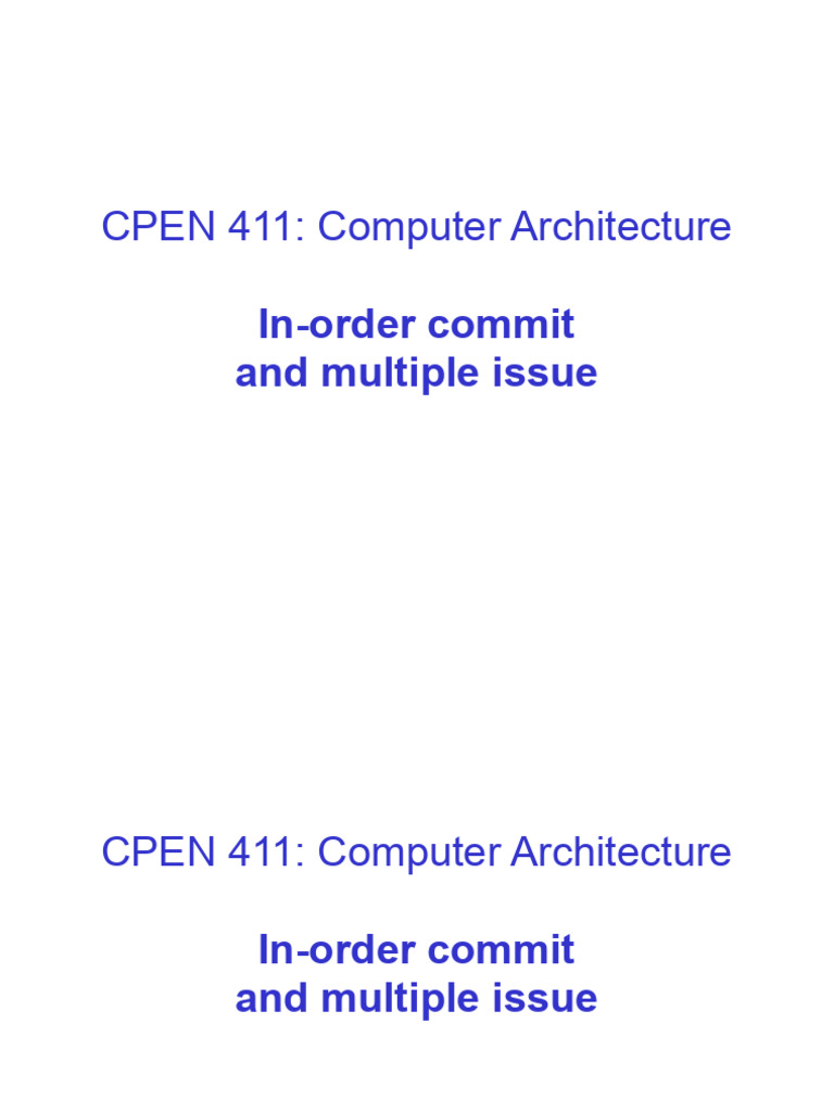 Lecture-10-pre | PDF | Central Processing Unit | Computer Science