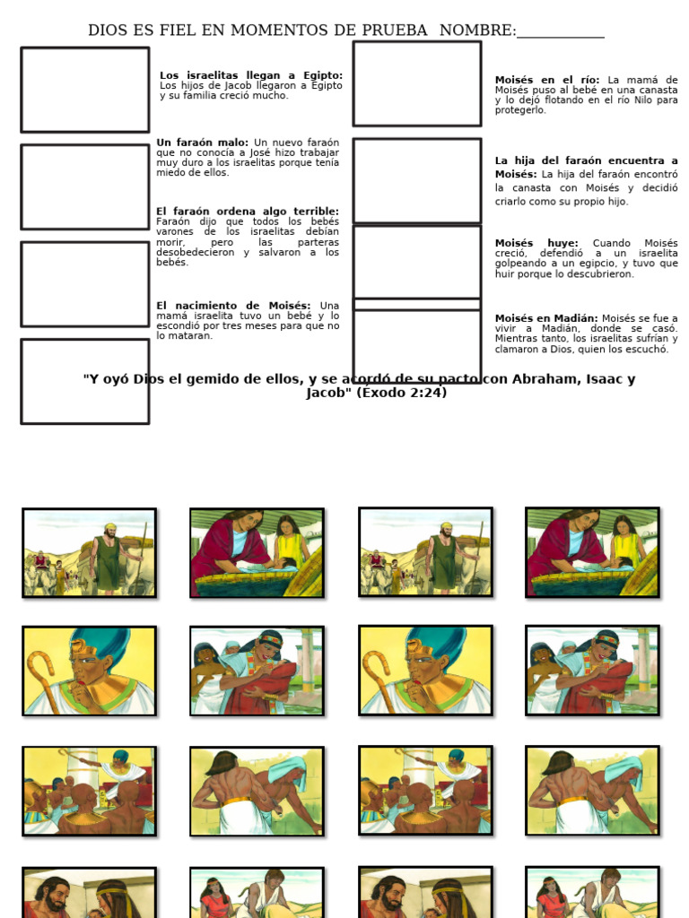 Dios Es Fiel en Momentos Dificiles - Actividad | PDF
