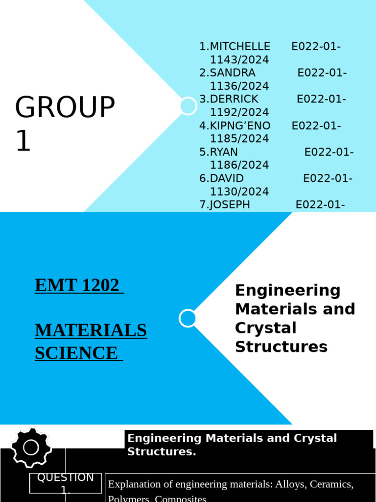 Engineering Materials & Crystal Structures | PDF | Crystal Structure ...