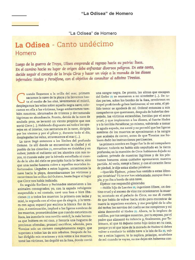 La Odisea De Homero Copia Pdf