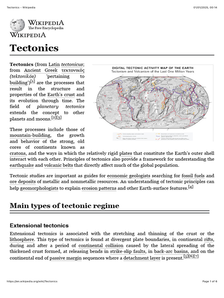 Tectonics | PDF | Plate Tectonics | Natural Sciences