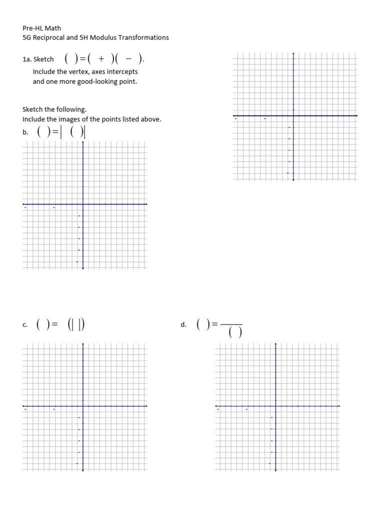 Pre-HL Math: Graphing Functions Guide | PDF | Mathematical Relations ...