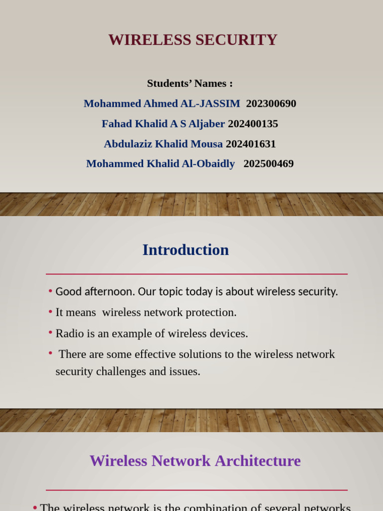 Wireless Security.... | PDF | Computer Network | Security