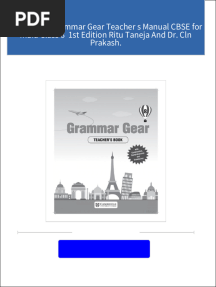 Cambridge Grammar Gear Teacher s Manual CBSE for India Class 8  1st Edition Ritu Taneja And Dr. Cln Prakash. all chapter instant download