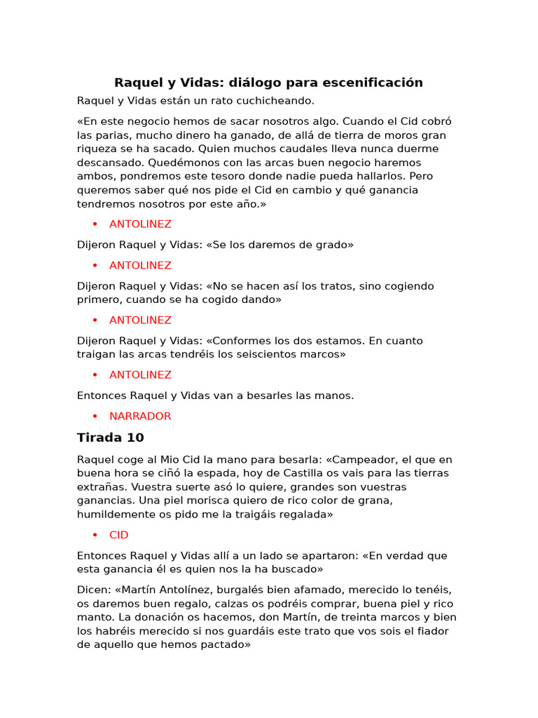 Raquel y Vidas | PDF