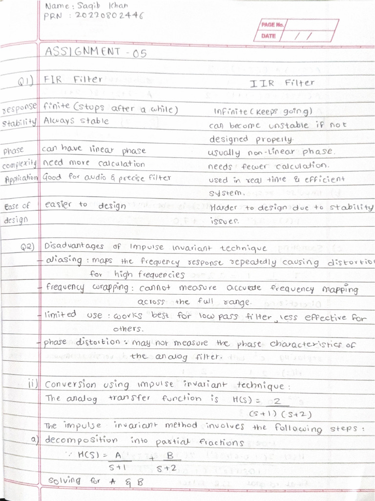 DSP - Assignment 5 | PDF
