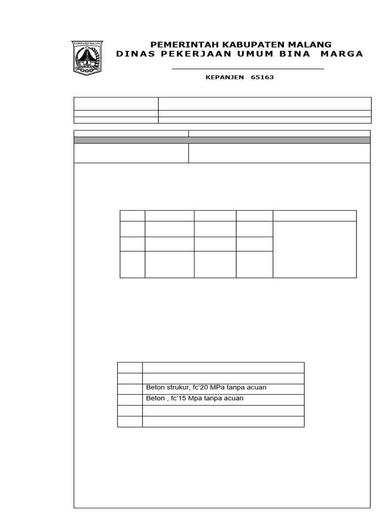 Spek pembangunan drainase jenggolo palaan talangagung kec kepanjen pdf