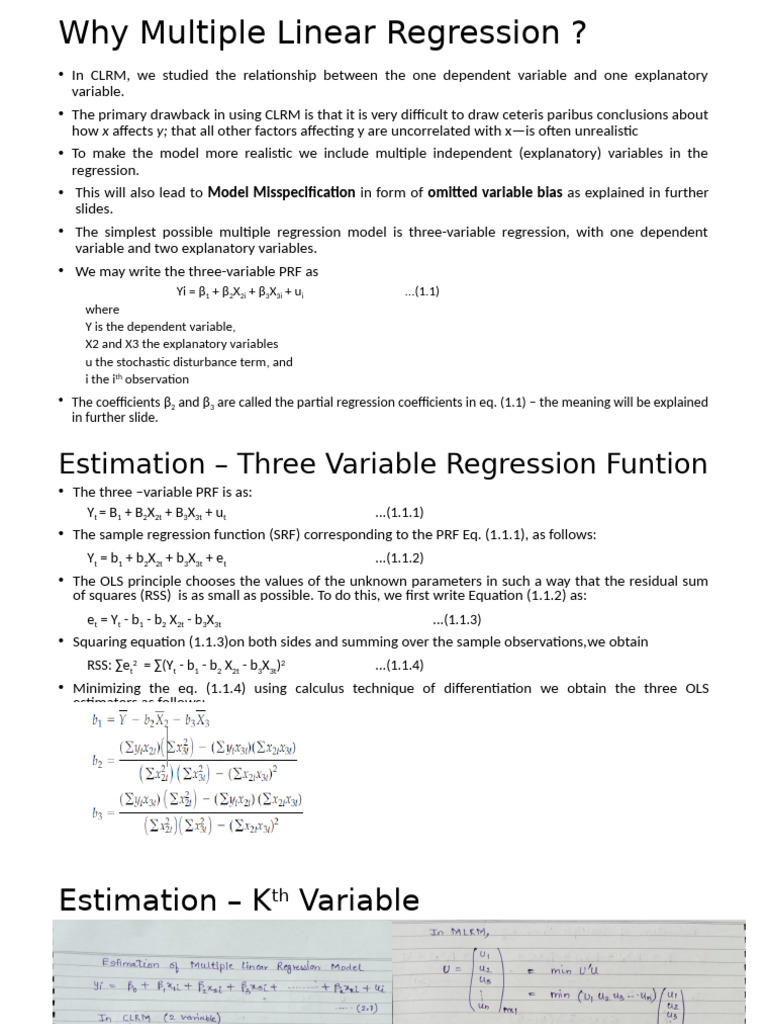 Understanding Multiple Linear Regression | PDF | Linear Regression ...