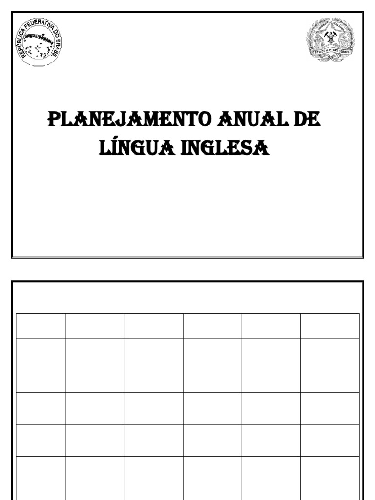 Planejamento Anual de Língua Inglesa EJA | PDF | Palavra | Discurso