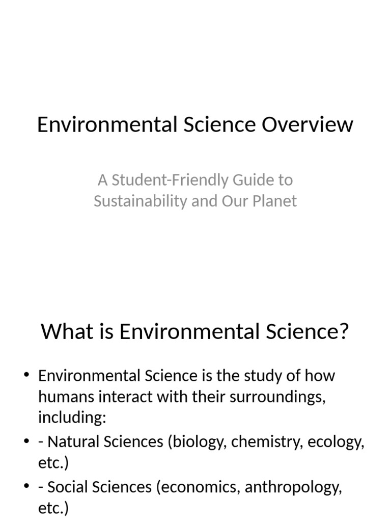 Environmental Science and Sustainability Guide | PDF | Sustainability ...