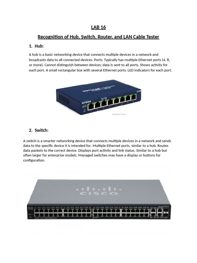 Networking Devices Overview | PDF