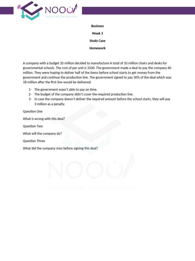 Analyzing a School Supply Contract Failure | PDF