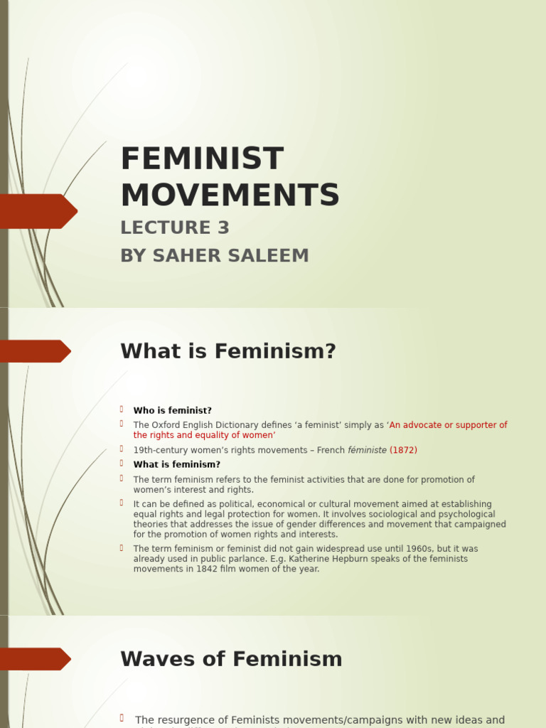 4 Feminist Movements | PDF | Gender Studies | Feminism