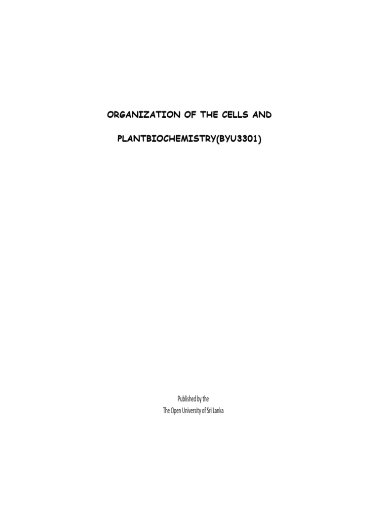 Plant Biochemistry Lab Manual Guide | PDF