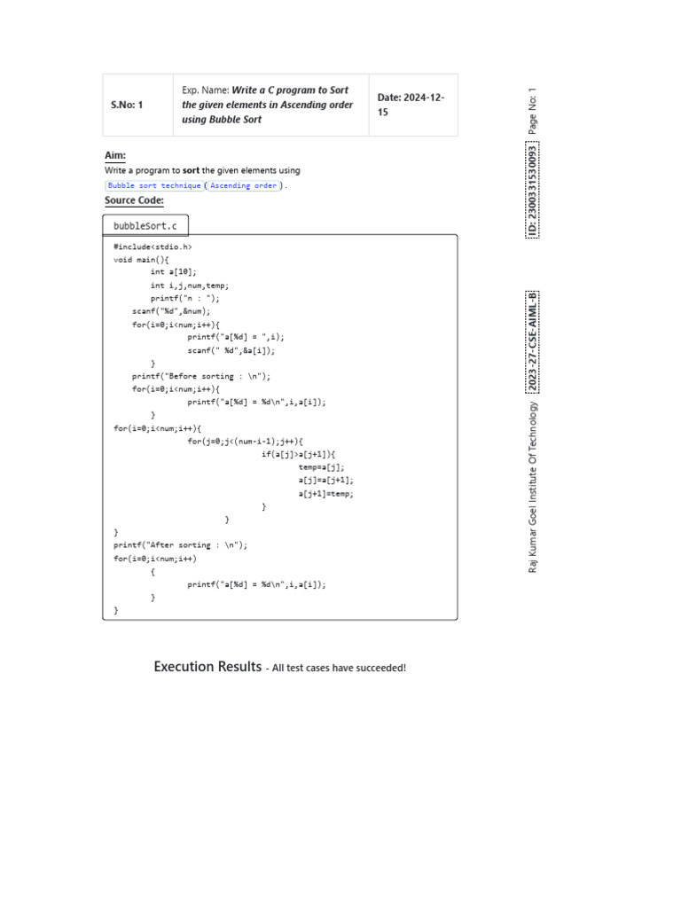 C Programs for Sorting Algorithms | PDF | Queue (Abstract Data Type ...