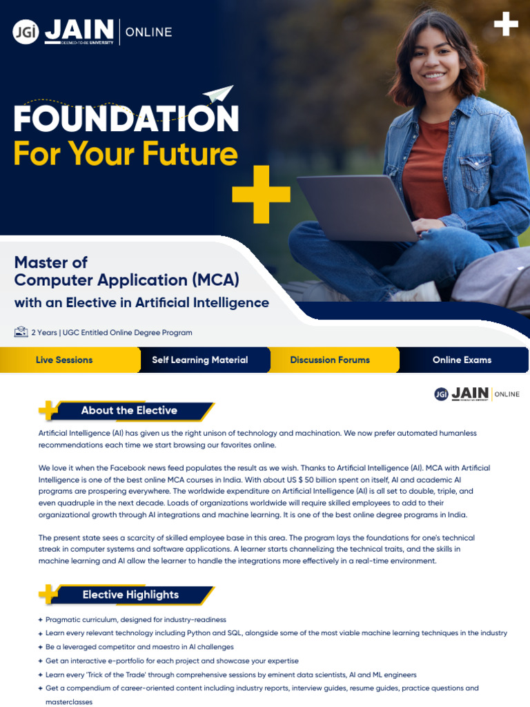 MCA in Artificial Intelligence Online Program | PDF | Artificial ...