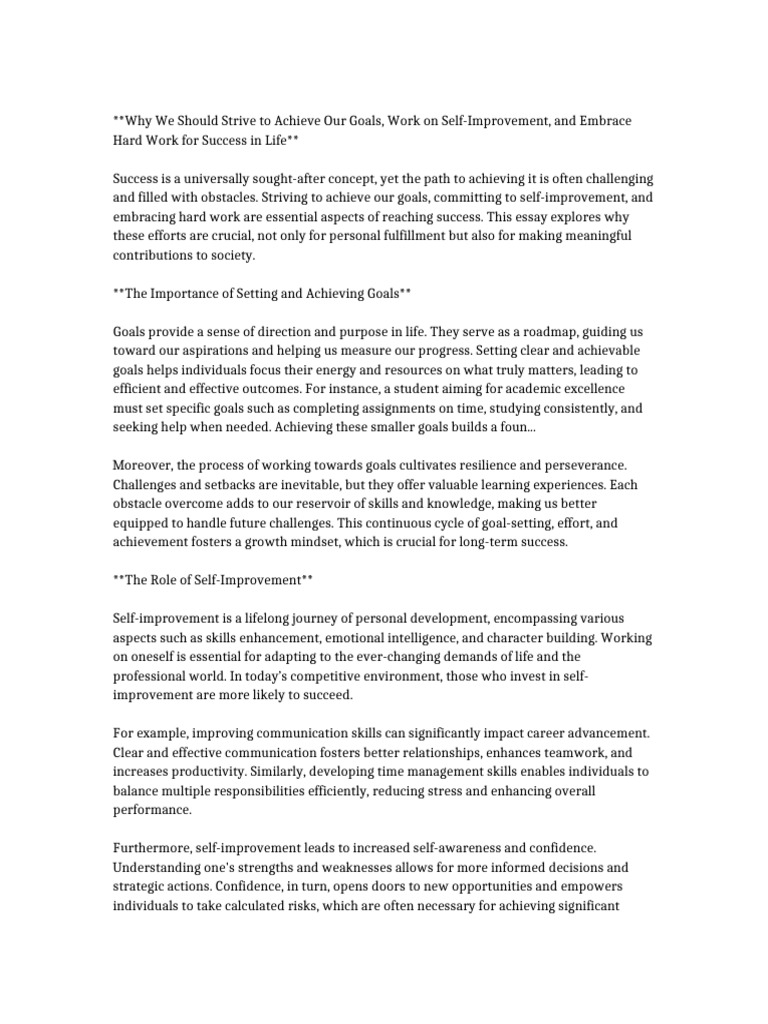 Strive For Success Extended | PDF | Goal | Psychological Resilience