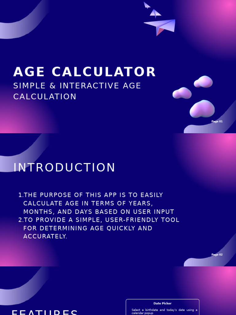 Age Calculator App Project Report | PDF | Computer Programming ...