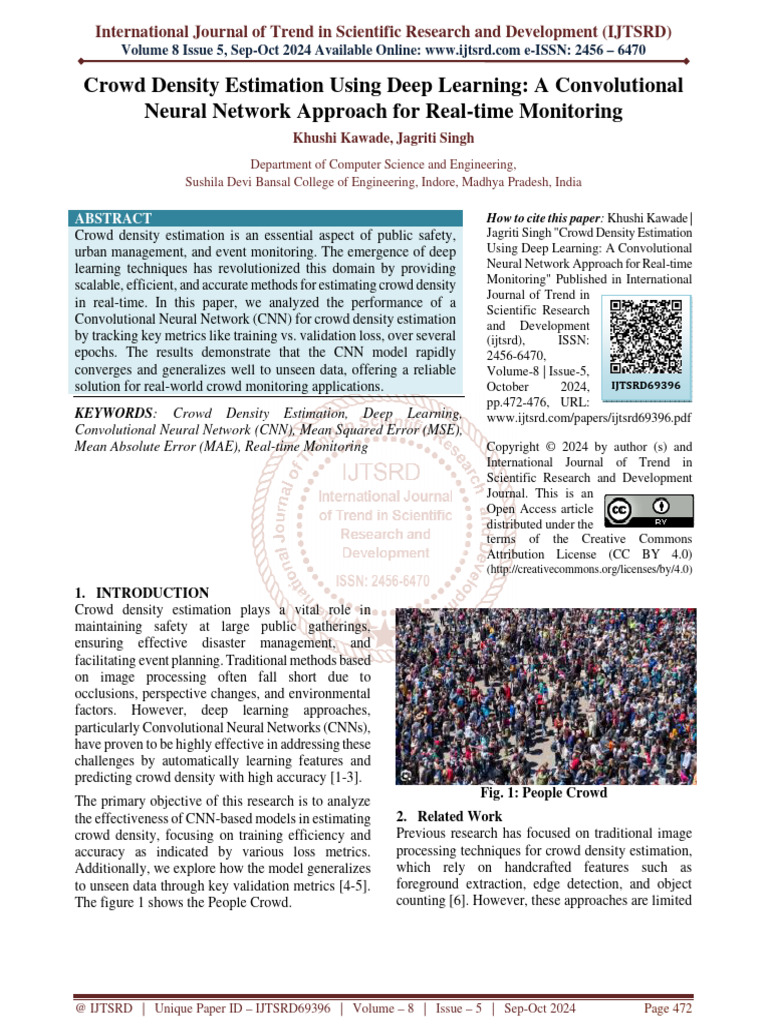 Crowd Density Estimation Using Deep Learning A Convolutional Neural ...