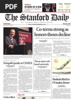 The Stanford Daily: Co-Terms Strong As Honors Theses Decline