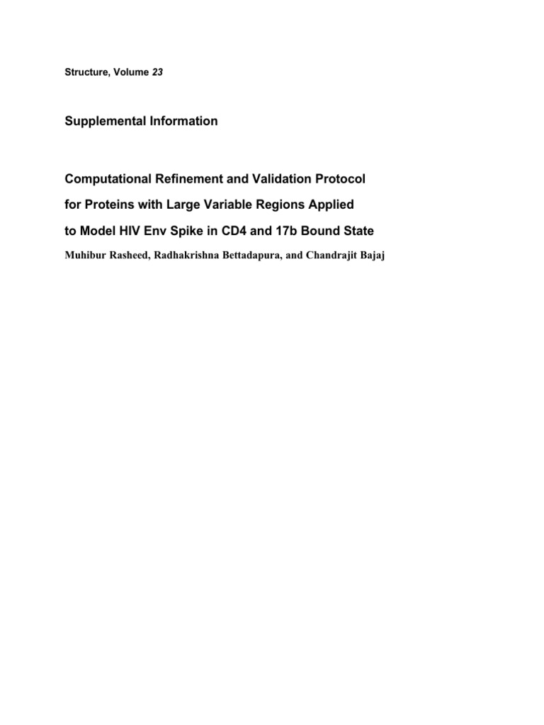 Validation protocol pdf proteins standard score