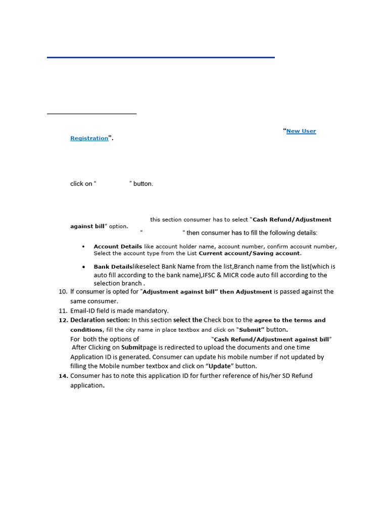 Online SD Refund Application Guide | PDF | Button (Computing) | Software