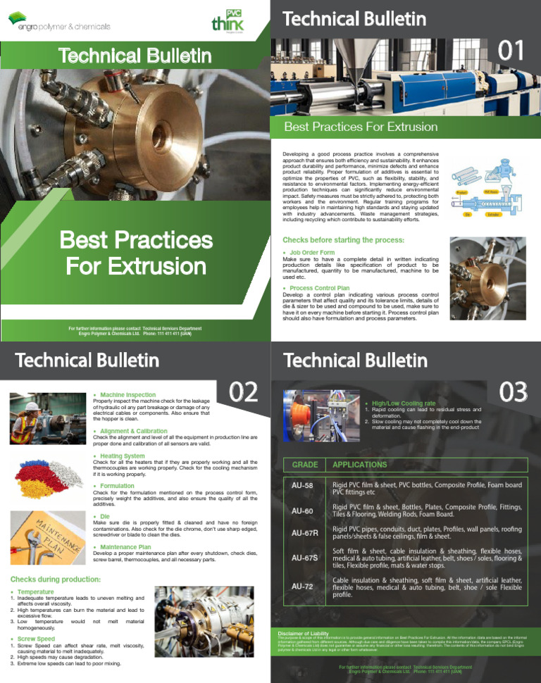 Technical Bulletin Best Practices for Extrusion | PDF | Pipe (Fluid ...