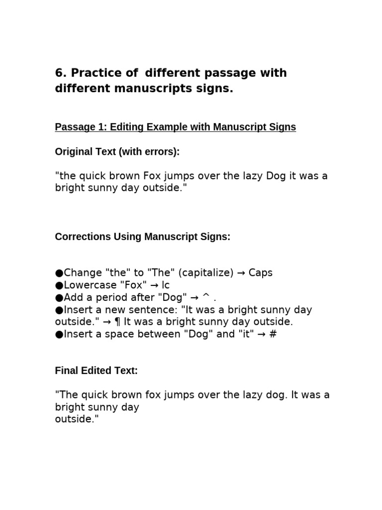 Manuscript Editing Techniques Explained | PDF