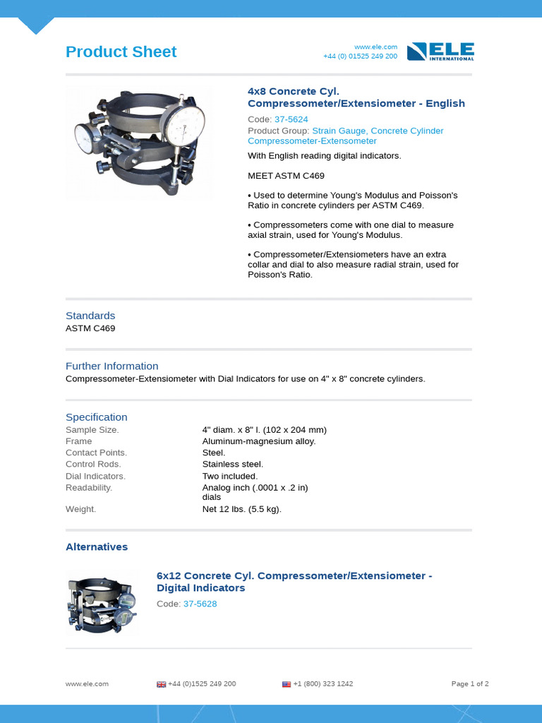 Digital Compressometer for Concrete | PDF | Physical Sciences ...